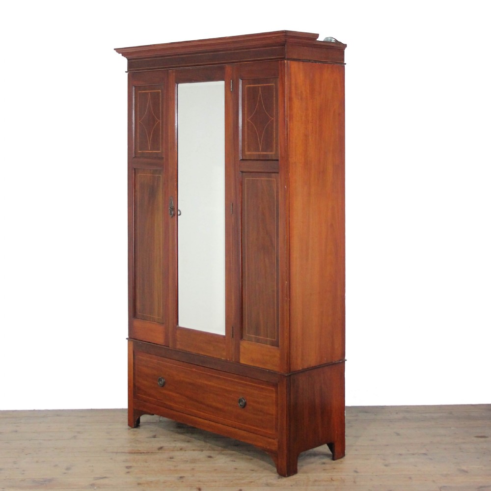 Antique Edwardian Mahogany Wardrobe
