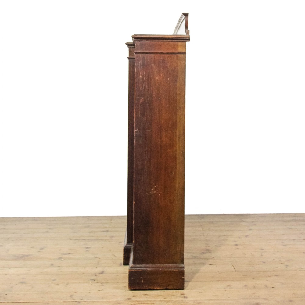 Antique Edwardian Oak Breakfront Bookcase
 View III