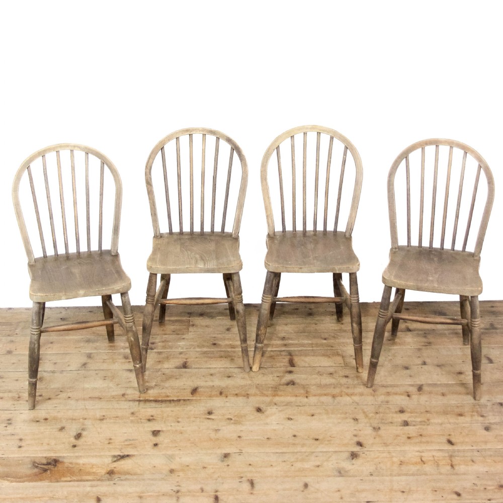 Antique Set of Four Antique Hoop Back Chairs
 View III