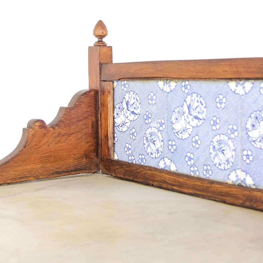Antique Victorian Ash and Marble Aesthetic Style Washstand
 View VI