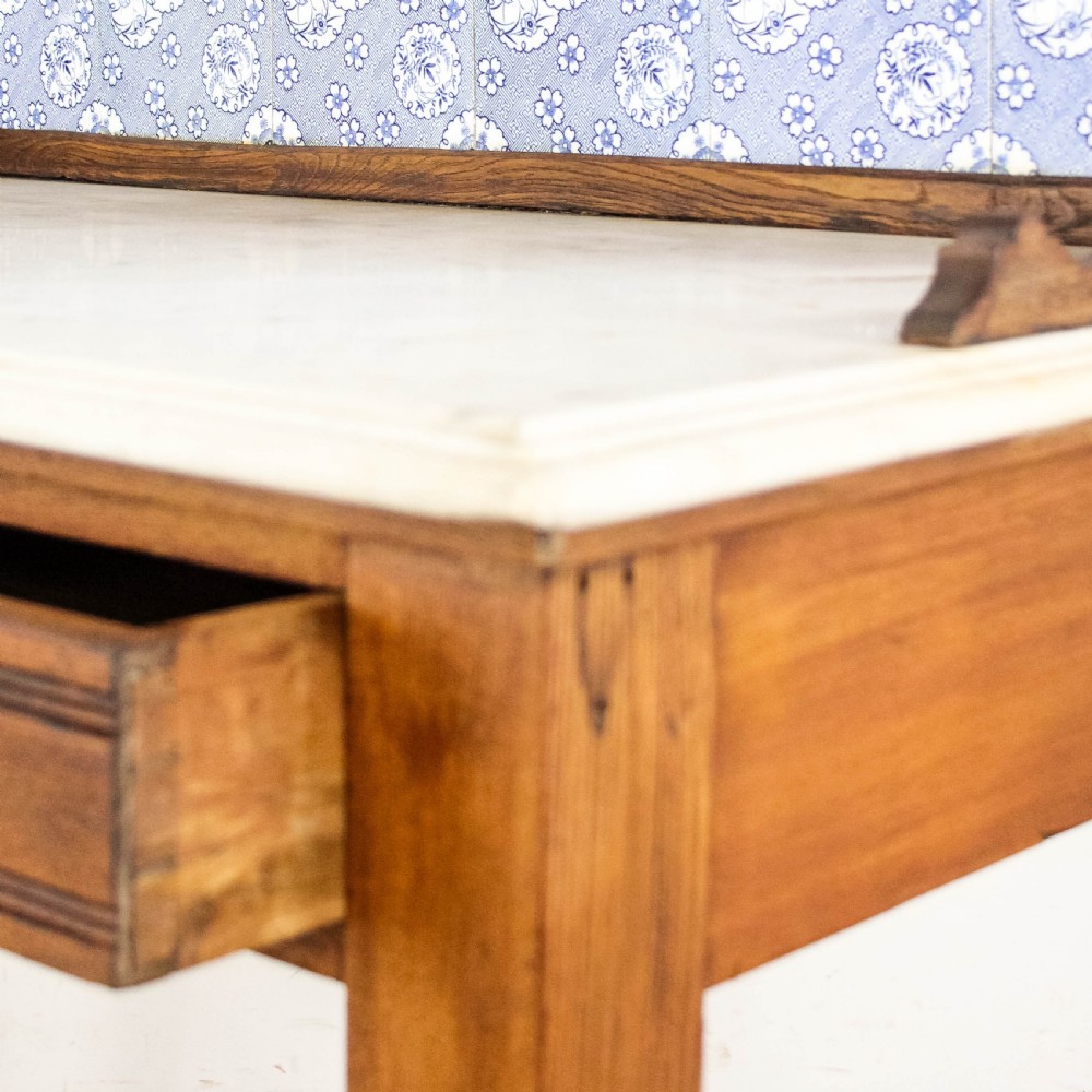 Antique Victorian Ash and Marble Aesthetic Style Washstand
 View VII