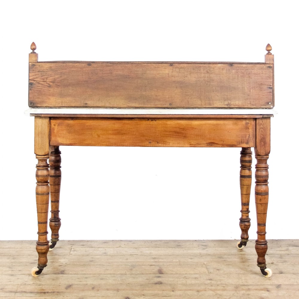 Antique Victorian Ash and Marble Aesthetic Style Washstand
 View X