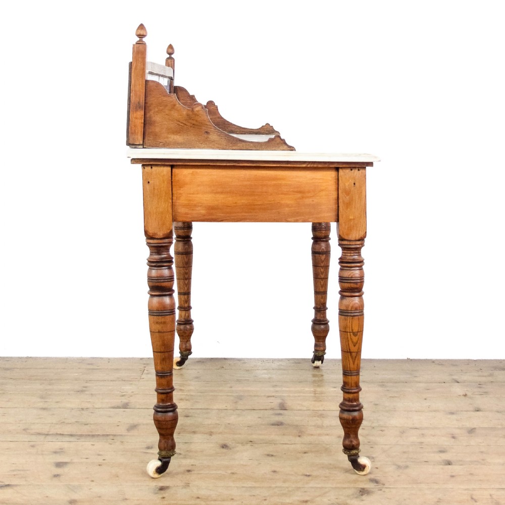Antique Victorian Ash and Marble Aesthetic Style Washstand
 View XI