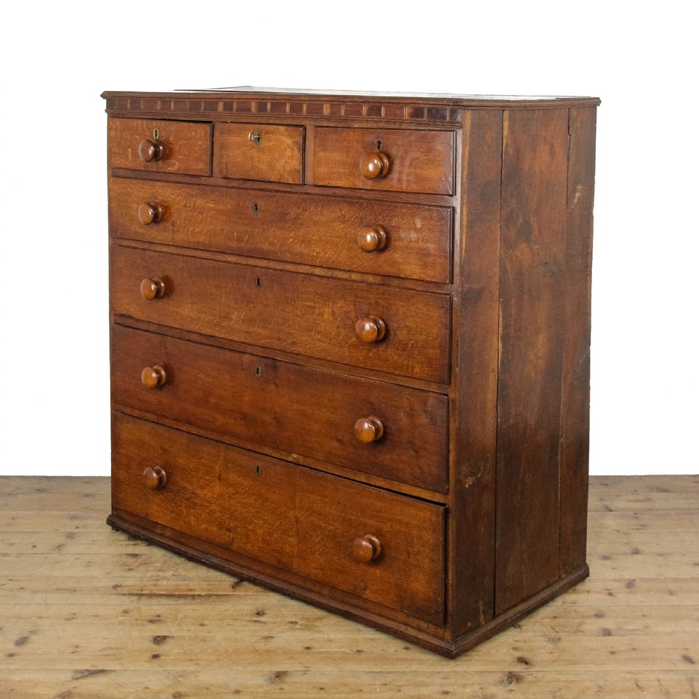 Antique Georgian Welsh Oak Straight Front Chest of Drawers
 View III