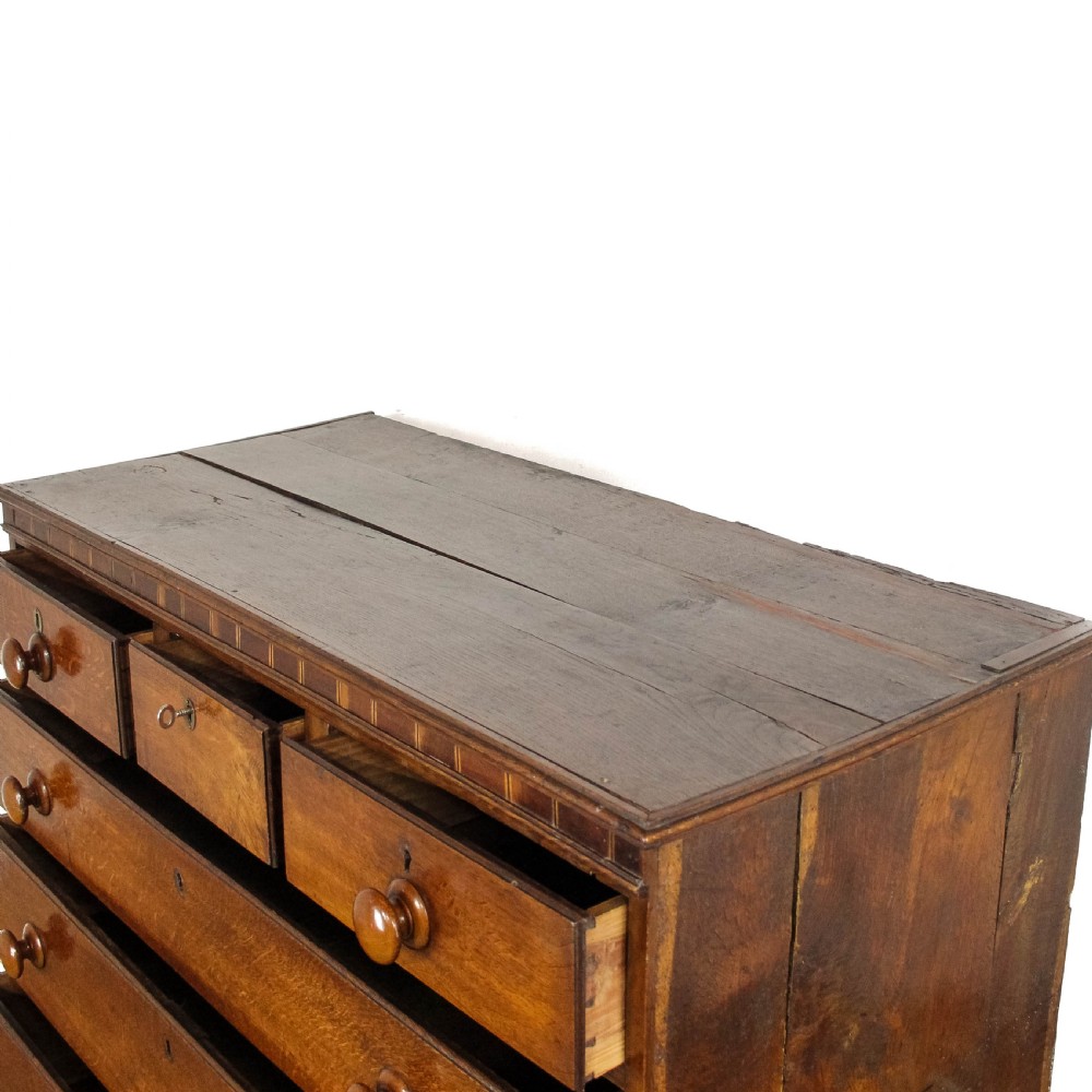 Antique Georgian Welsh Oak Straight Front Chest of Drawers
 View V