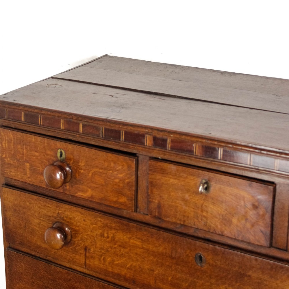 Antique Georgian Welsh Oak Straight Front Chest of Drawers
 View VI