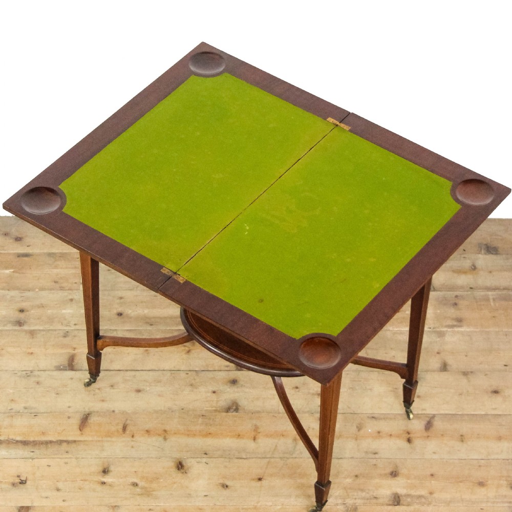 Antique Edwardian Mahogany Card Table
 View IX