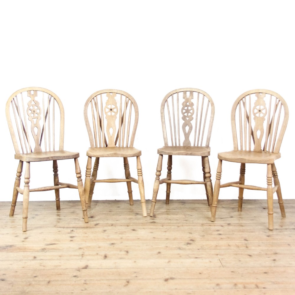 Antique Set of Four Windsor Kitchen Chairs
