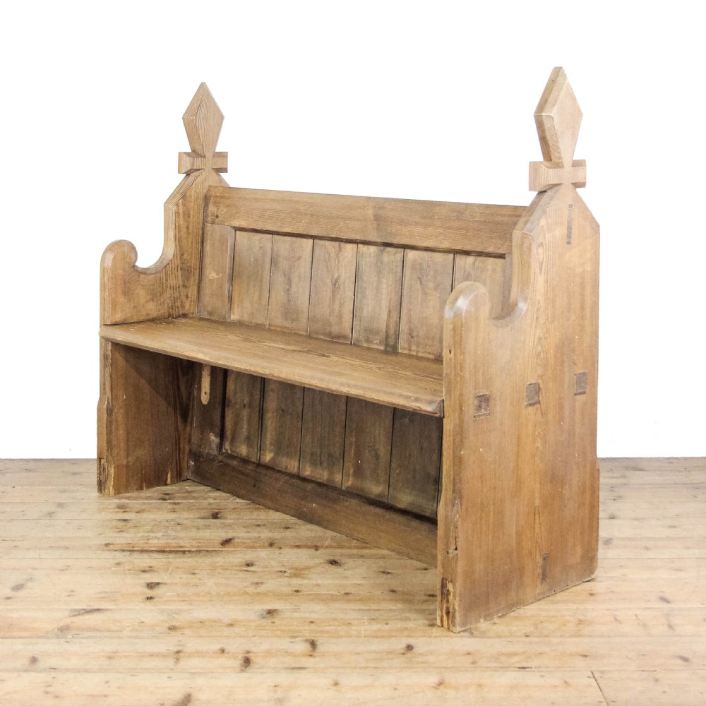 Antique Pine Church Pew
