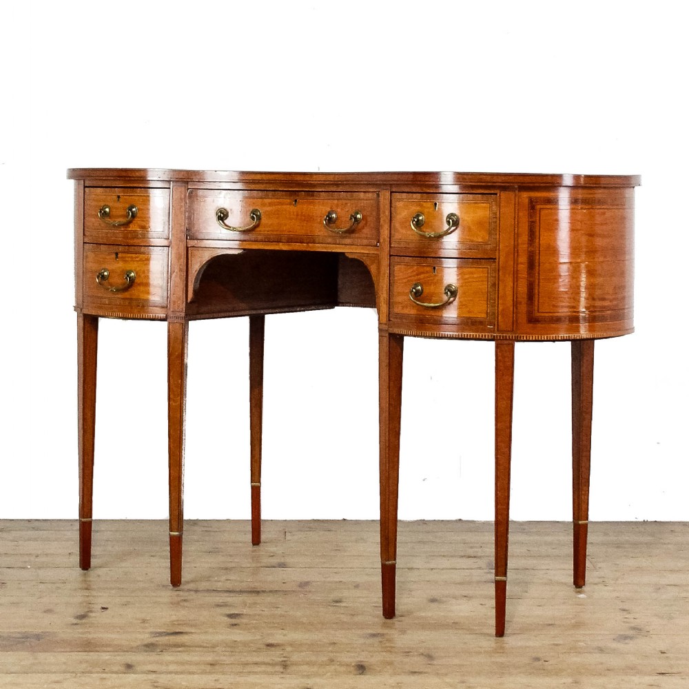 Antique Edwardian Century Antique Satin Wood Writing Desk
