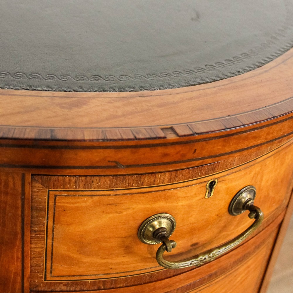 Antique Edwardian Century Antique Satin Wood Writing Desk
 View VIII