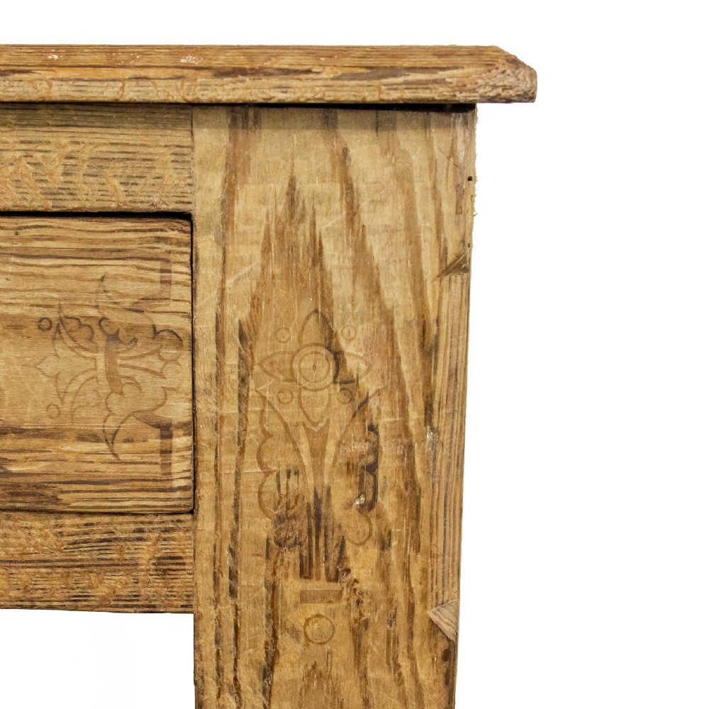 Antique Victorian Pine Side Table
 View X
