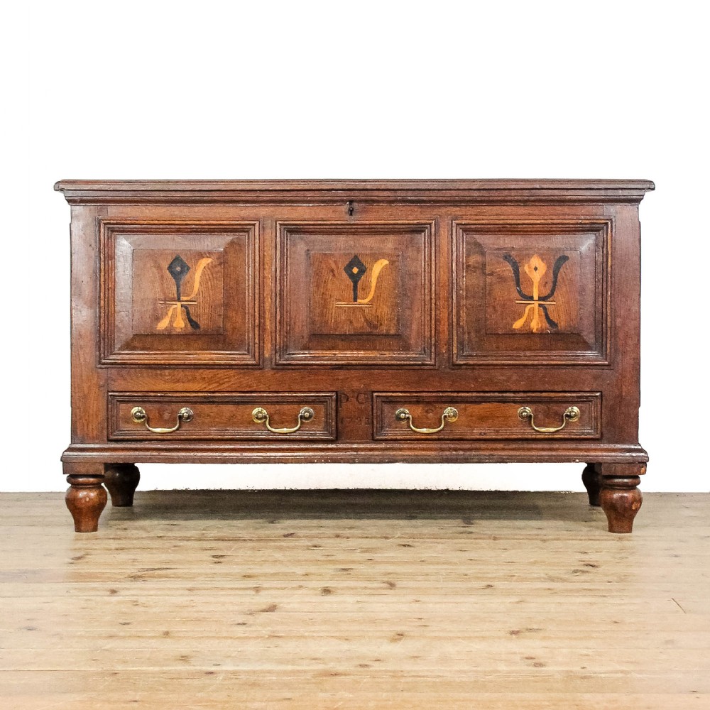 Antique 18th Century Oak Mule Chest  