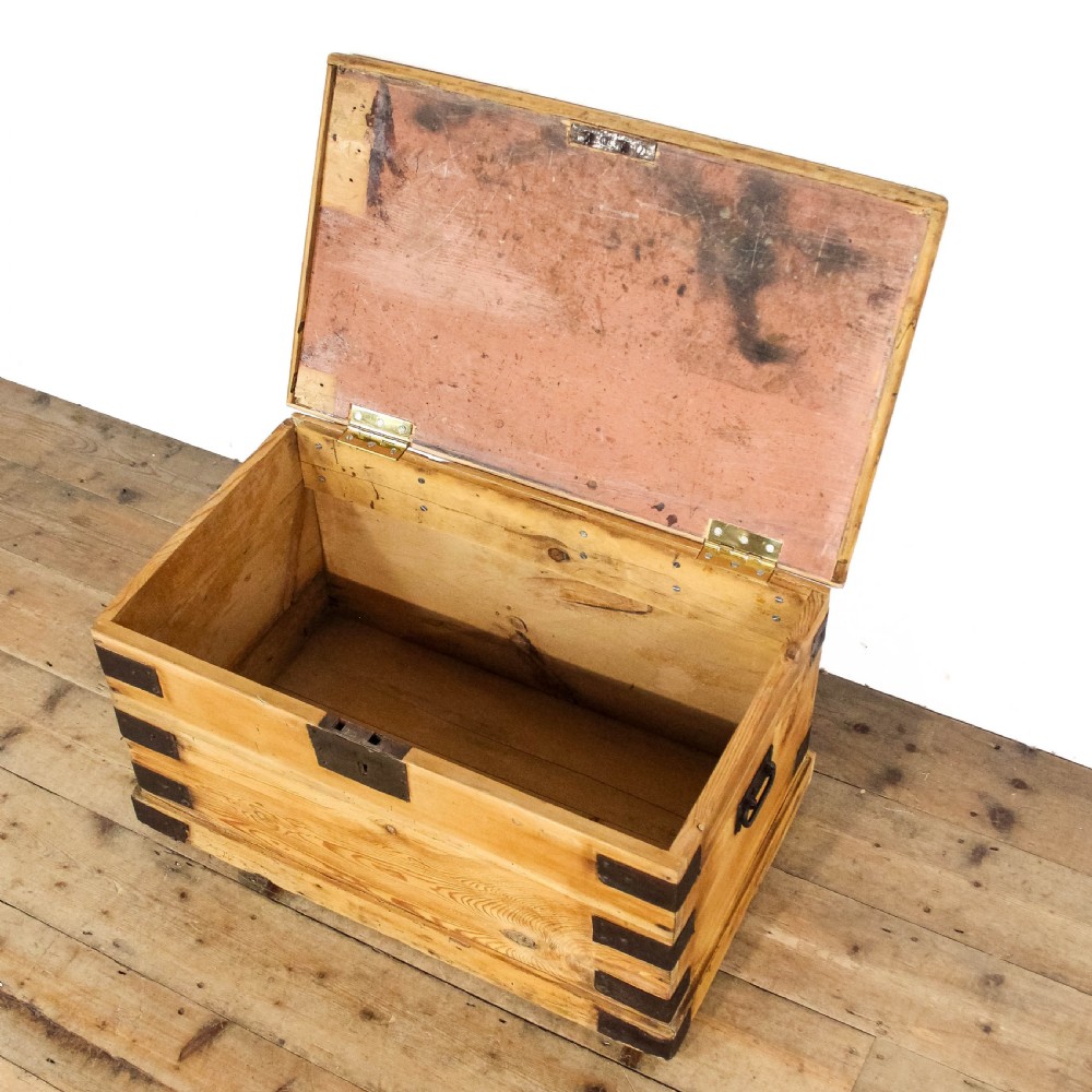 Antique Small Pine Trunk View VII
