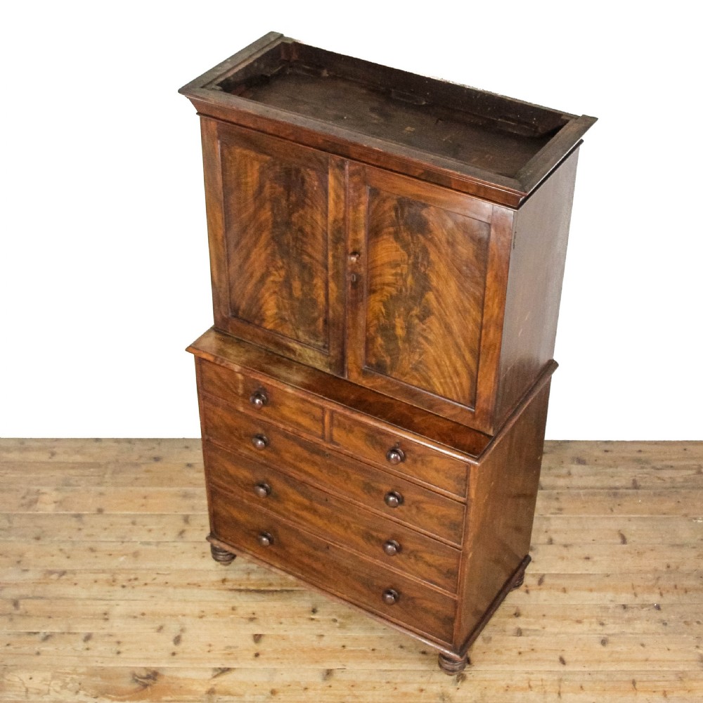 Antique Victorian Mahogany Linen Press Cupboard    View III