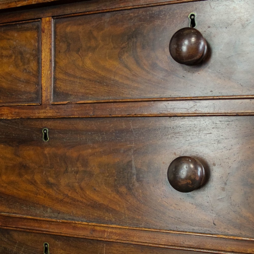 Antique Victorian Mahogany Linen Press Cupboard    View V