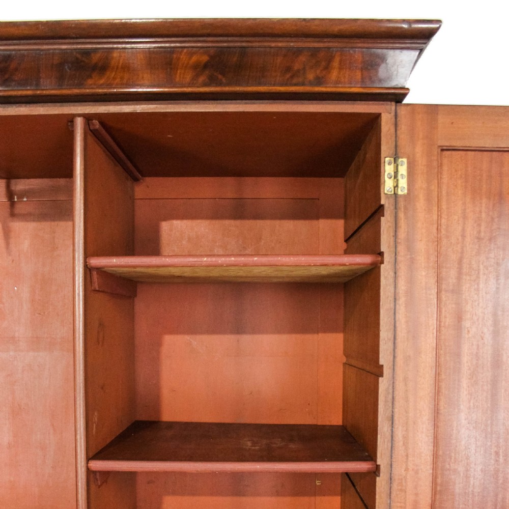 Antique Victorian Mahogany Linen Press Cupboard    View XVI