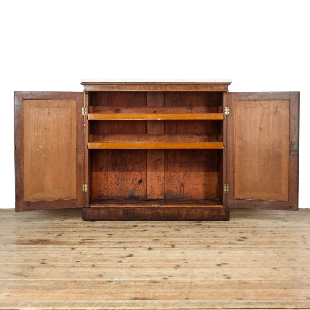 Antique Mahogany Side Cabinet with Marble Top
 View VIII