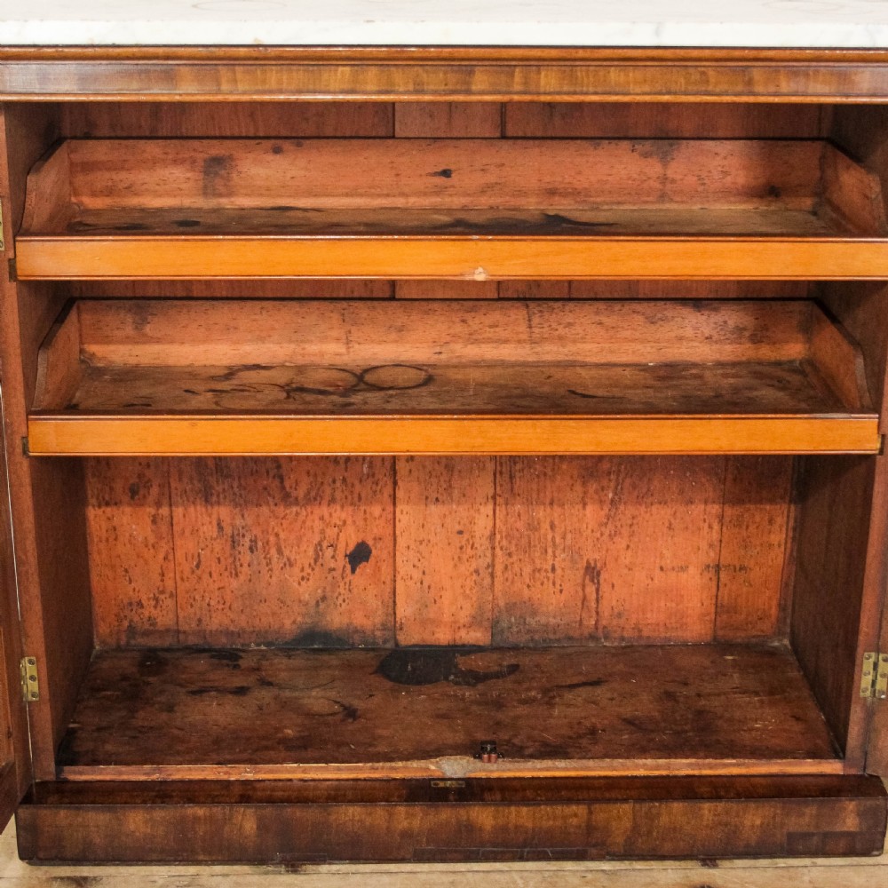 Antique Mahogany Side Cabinet with Marble Top
 View IX