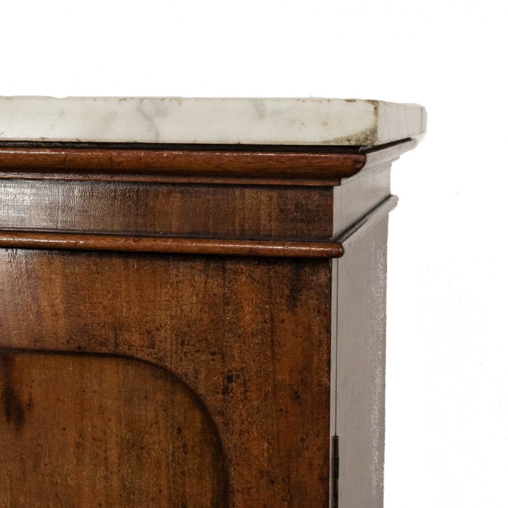 Antique Mahogany Side Cabinet with Marble Top
 View X
