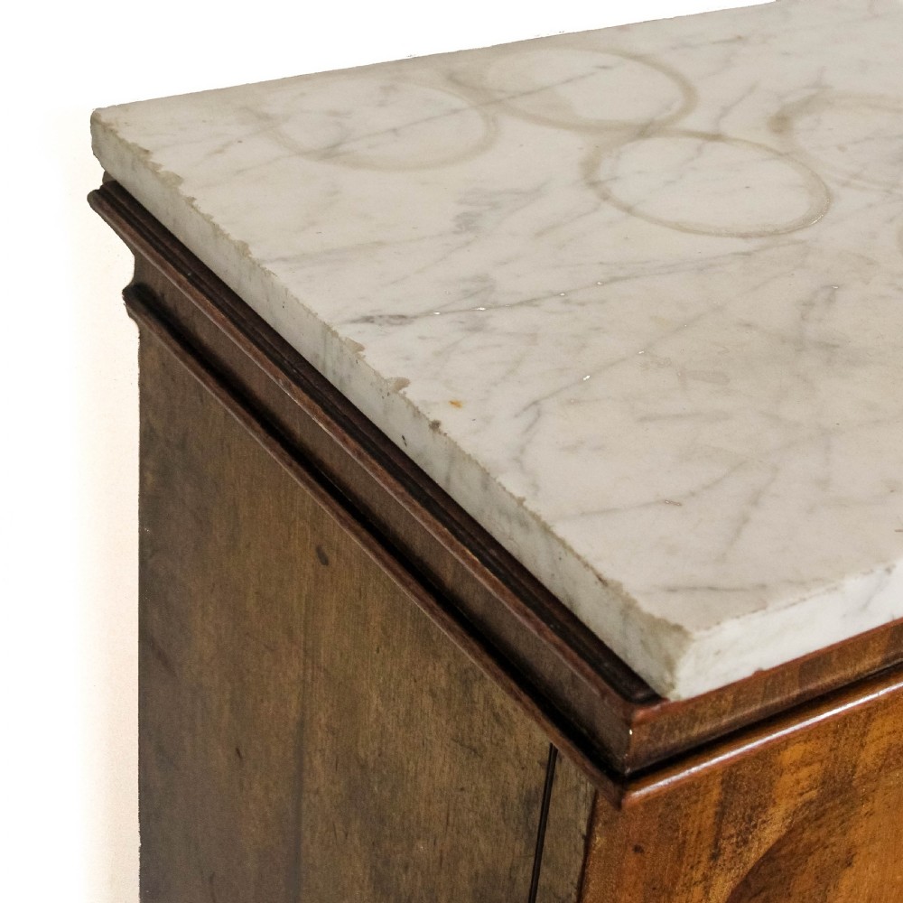 Antique Mahogany Side Cabinet with Marble Top
 View XII