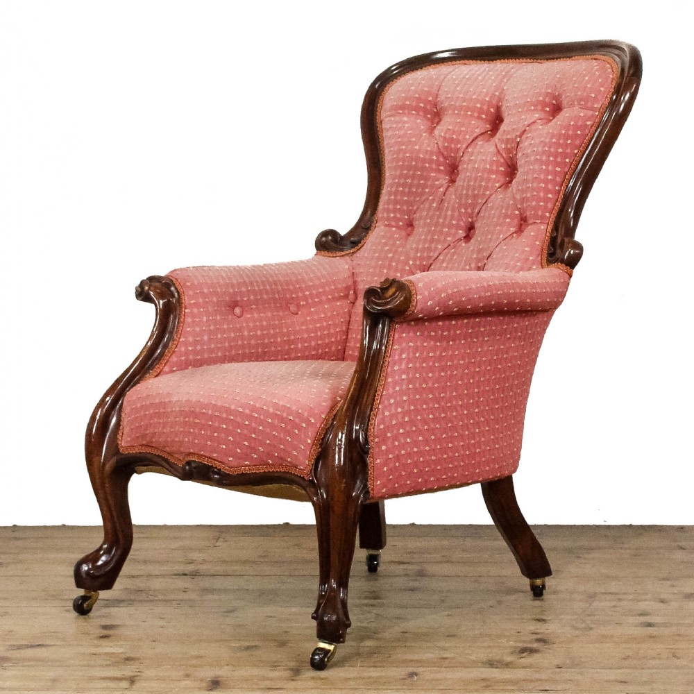 Antique Victorian Upholstered Armchair
