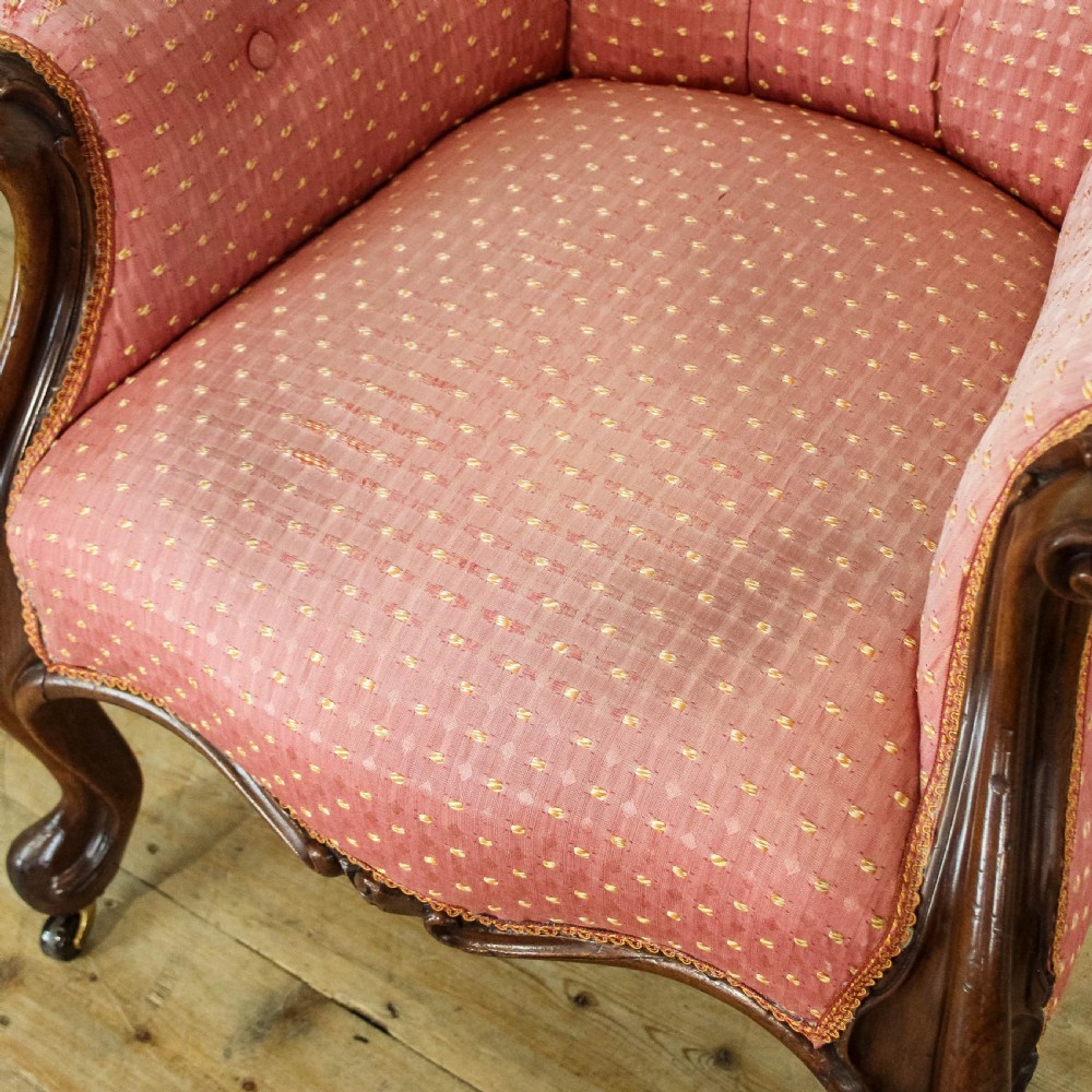 Antique Victorian Upholstered Armchair
 View VIII