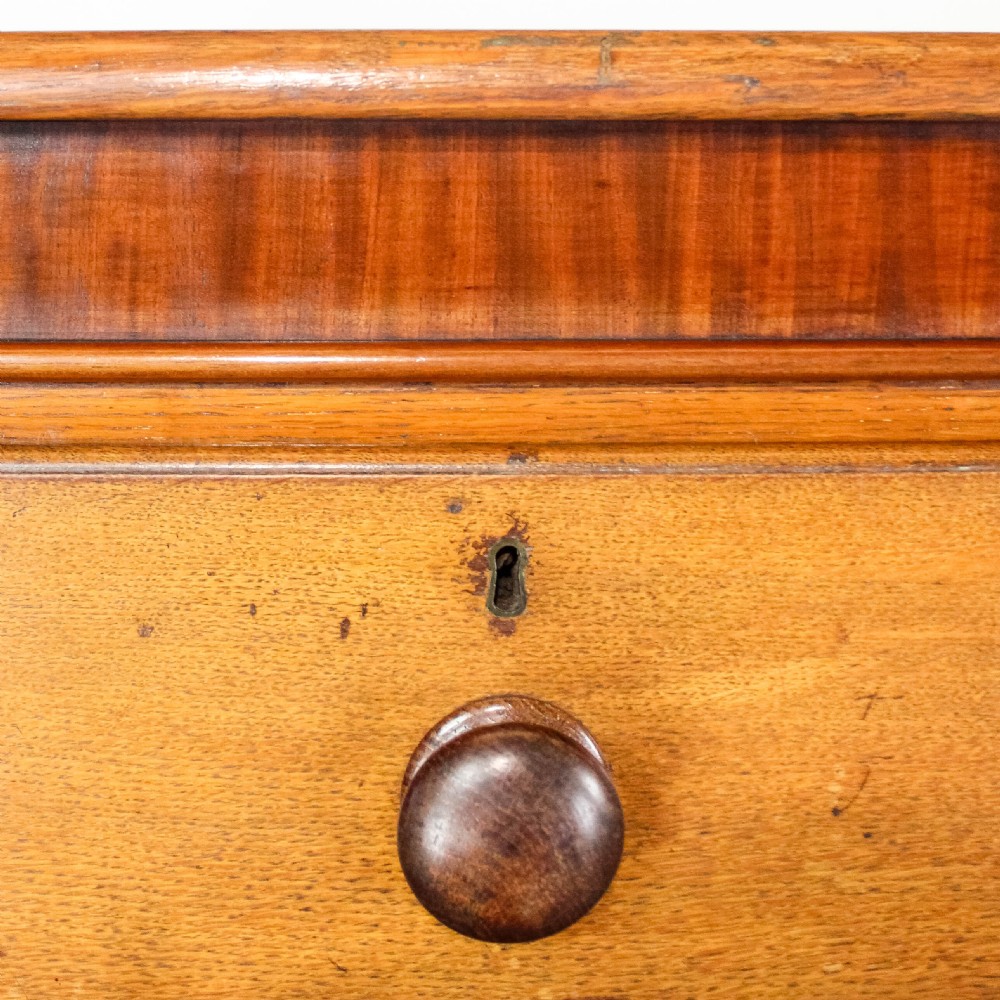 Antique Victorian Oak and Mahogany Chest of Drawers
 View IX