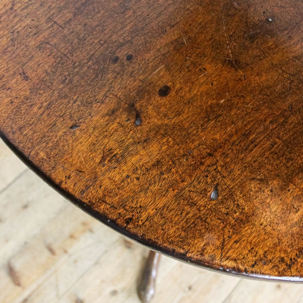 Antique Georgian Mahogany Tilt Top Table View XII