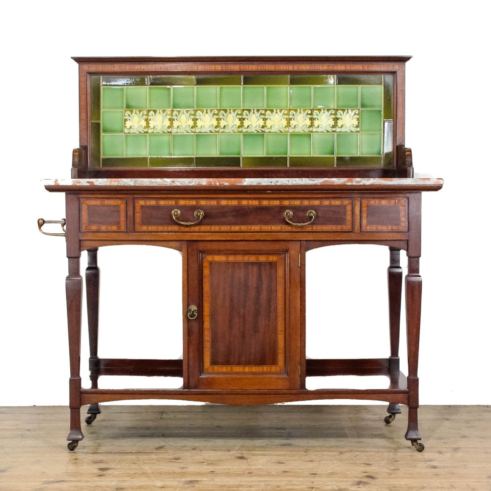 Antique Edwardian Mahogany Washstand