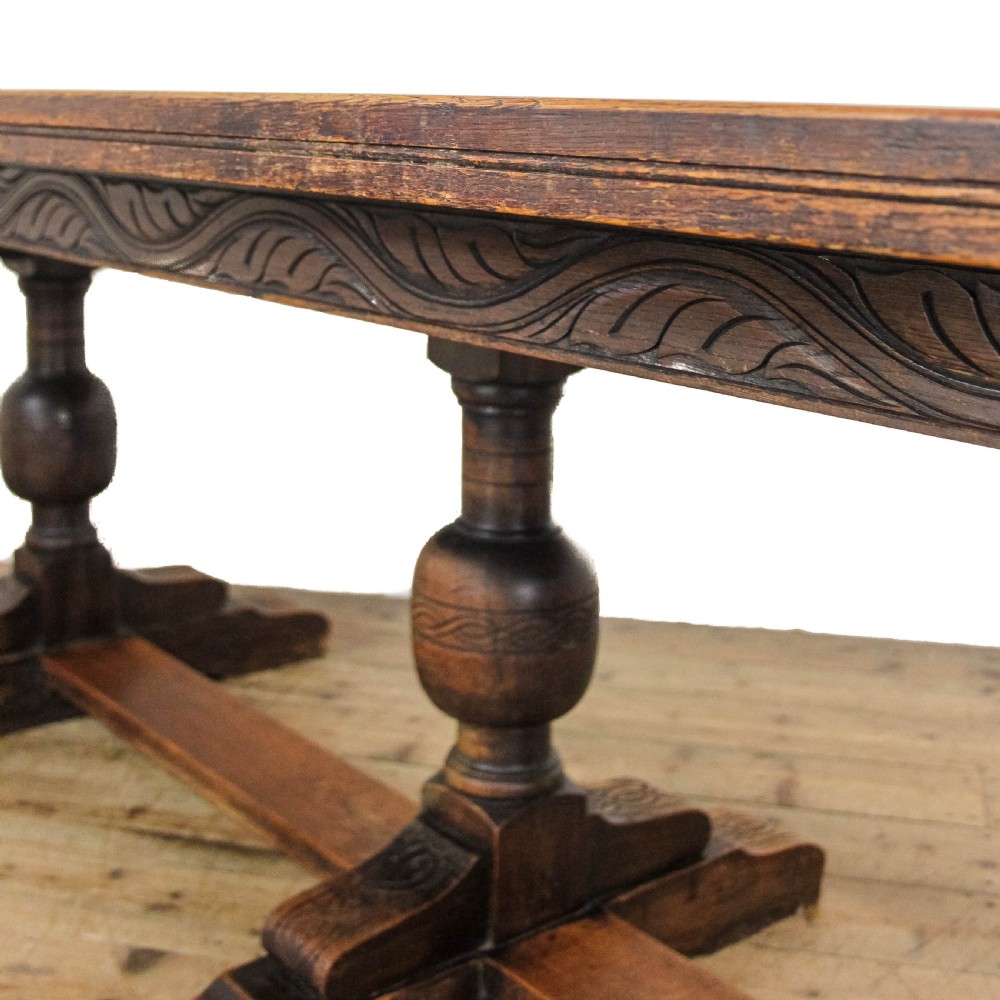Antique Large Oak Refectory Dining Table
 View IV