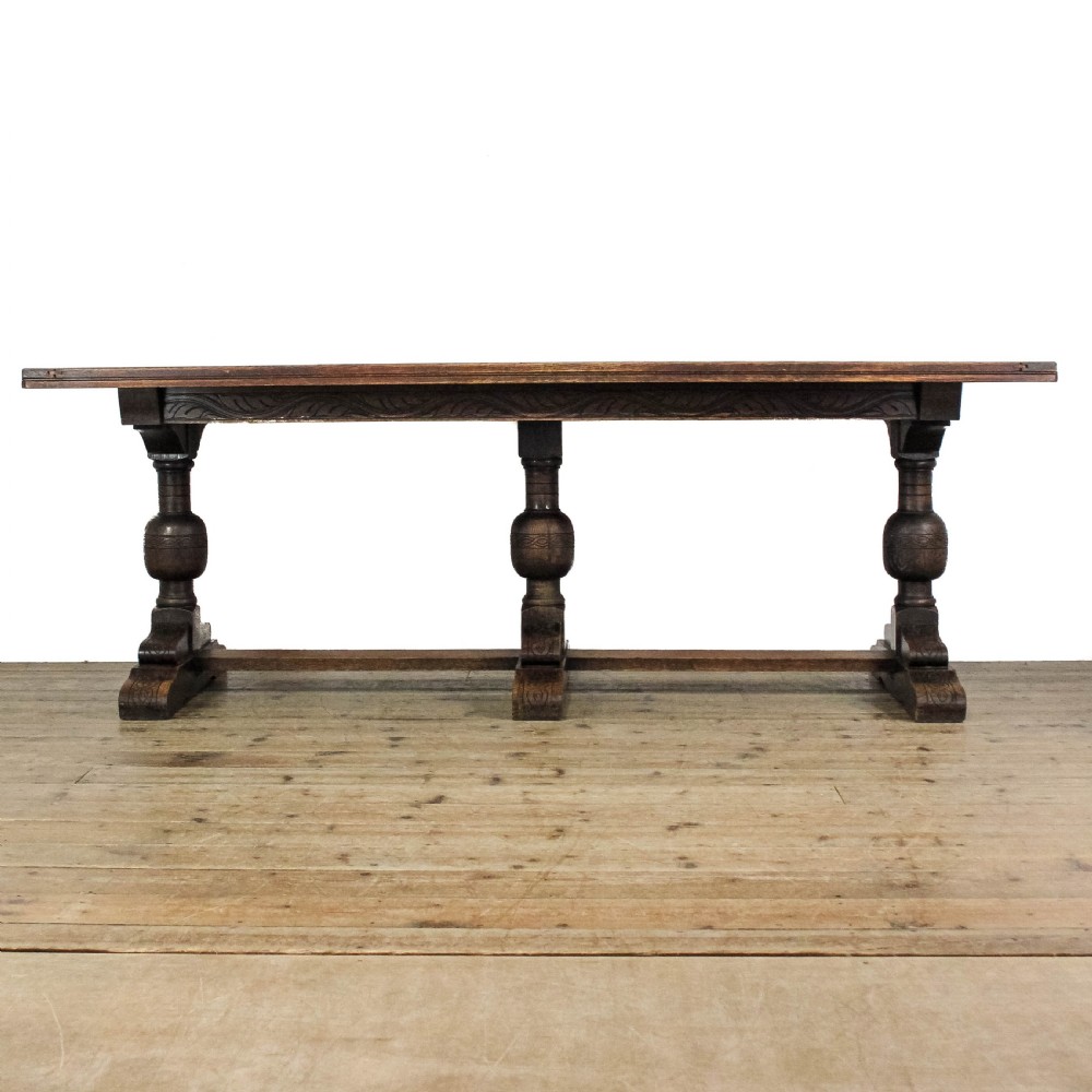 Antique Large Oak Refectory Dining Table
 View VII