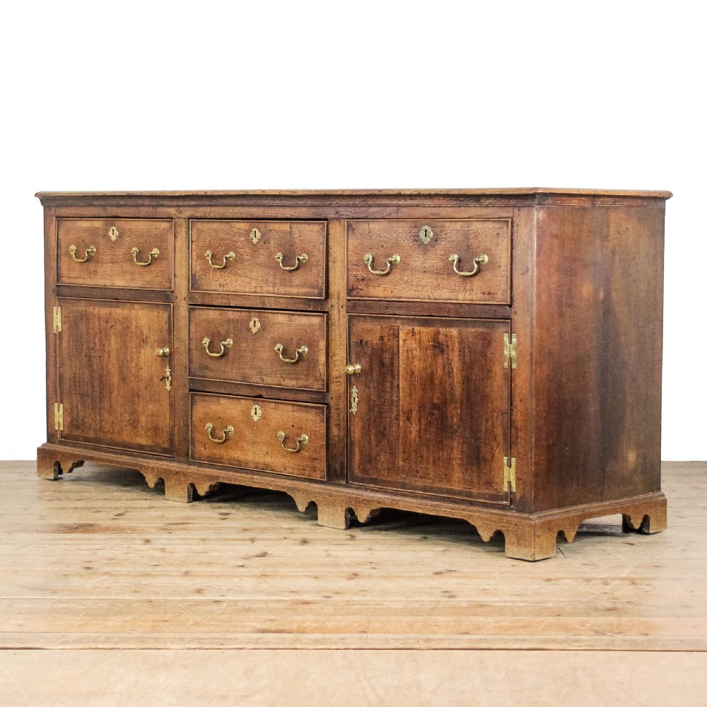 Antique George III Oak Dresser Base View III