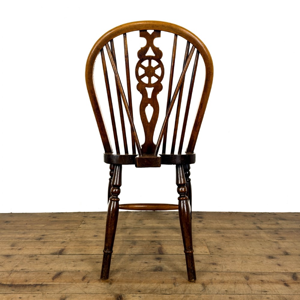 Antique Set of Four Wheelback Kitchen Chairs
 View VI