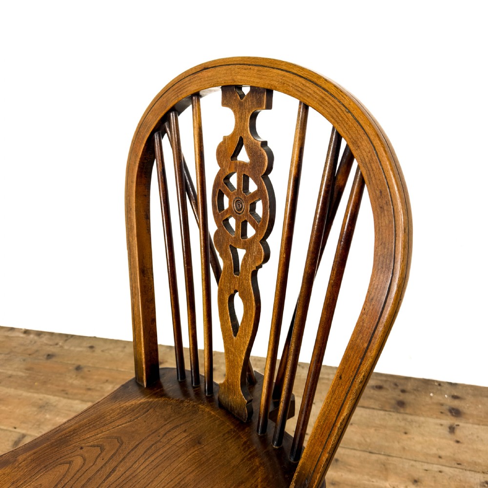 Antique Set of Four Wheelback Kitchen Chairs
 View VIII
