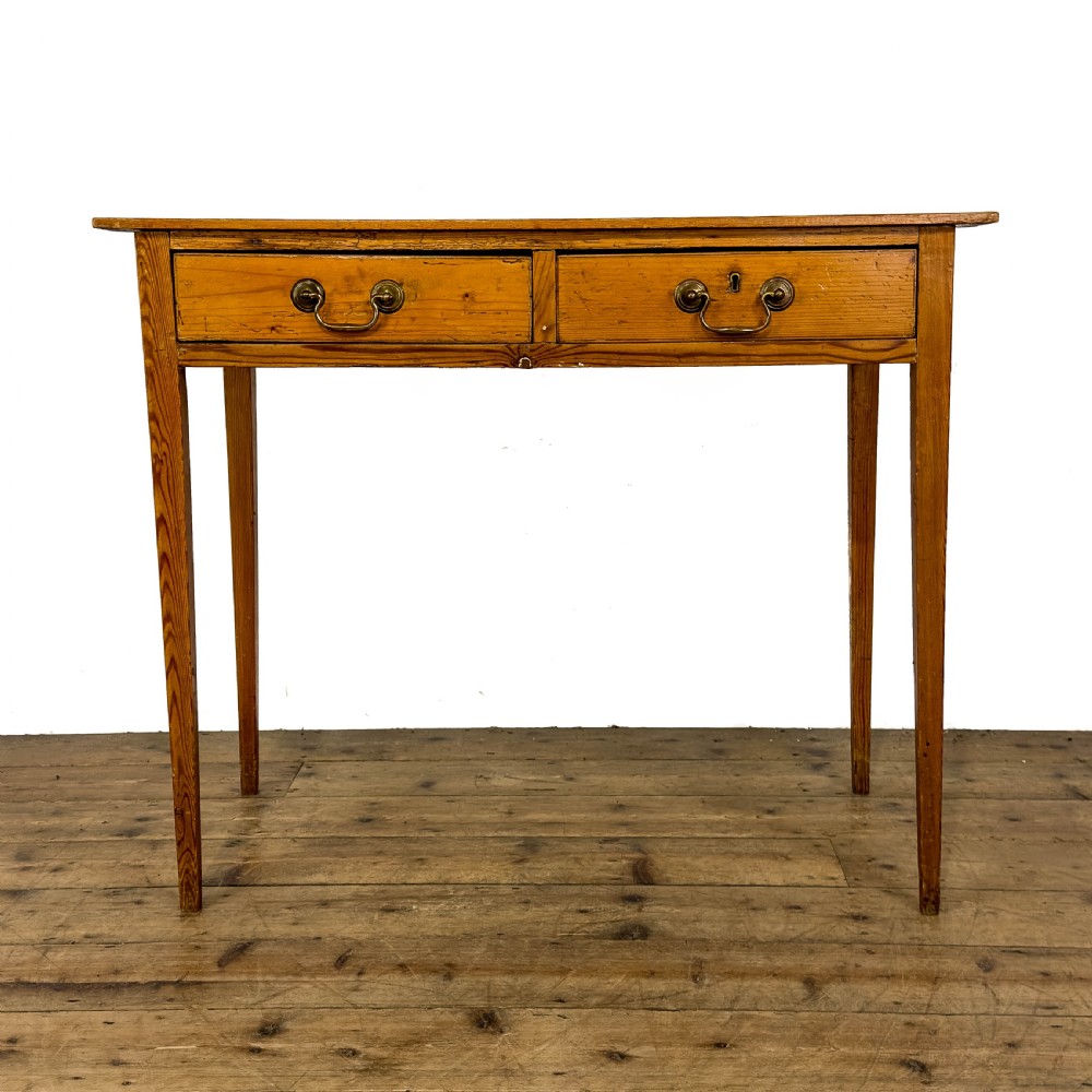 Antique Pine Side Console Table
