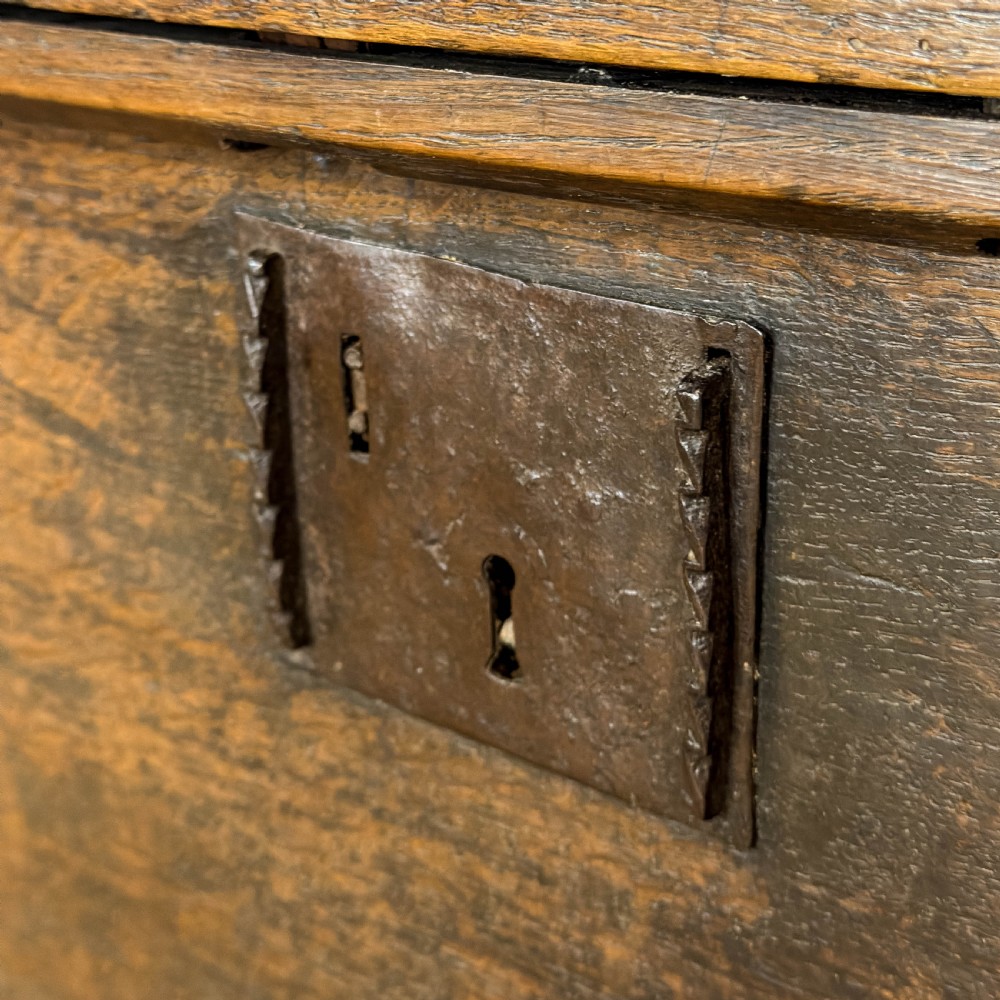 Antique 17th Century Oak Six Plank Chest
 View XI