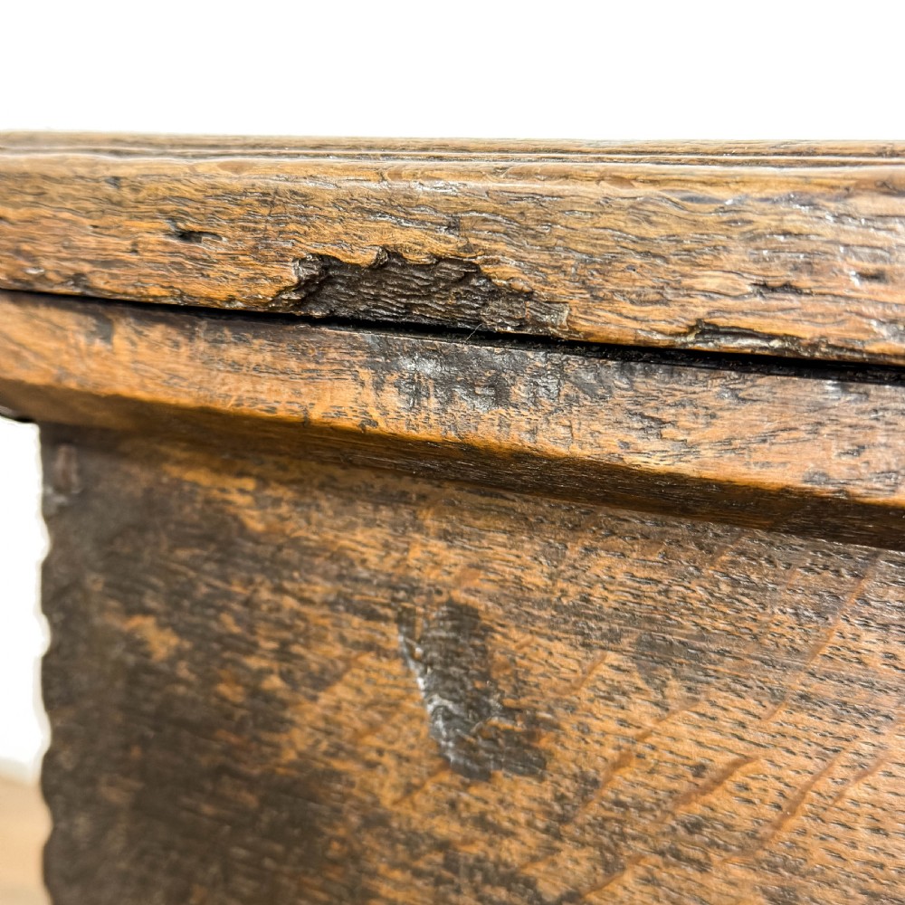 Antique 17th Century Oak Six Plank Chest
 View XII