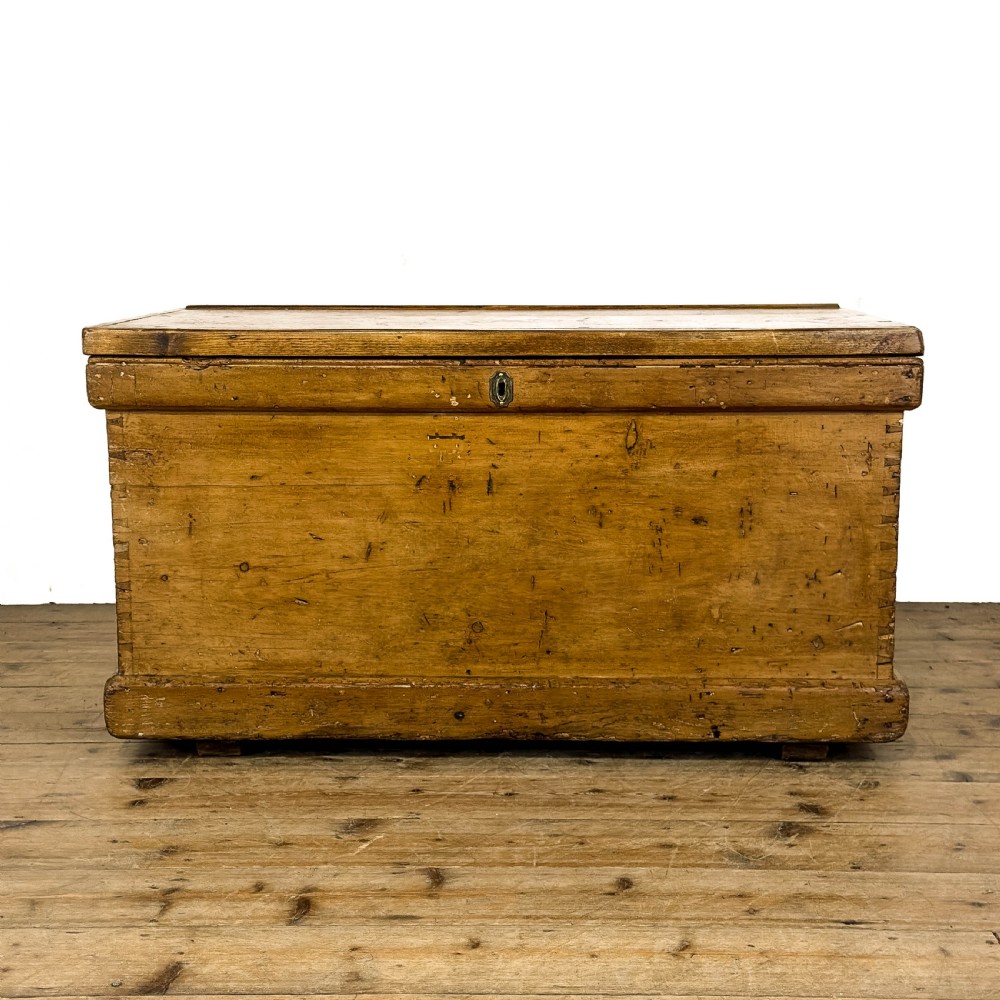 Antique Victorian Pine Trunk
