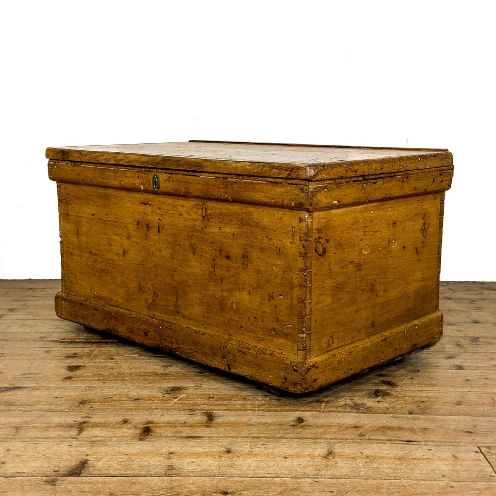 Antique Victorian Pine Trunk
 View II