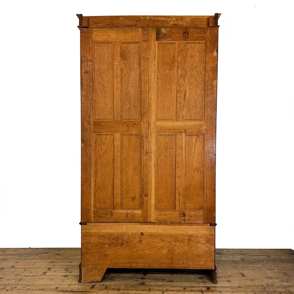Antique Edwardian Mahogany Mirrored Wardrobe 
 View III