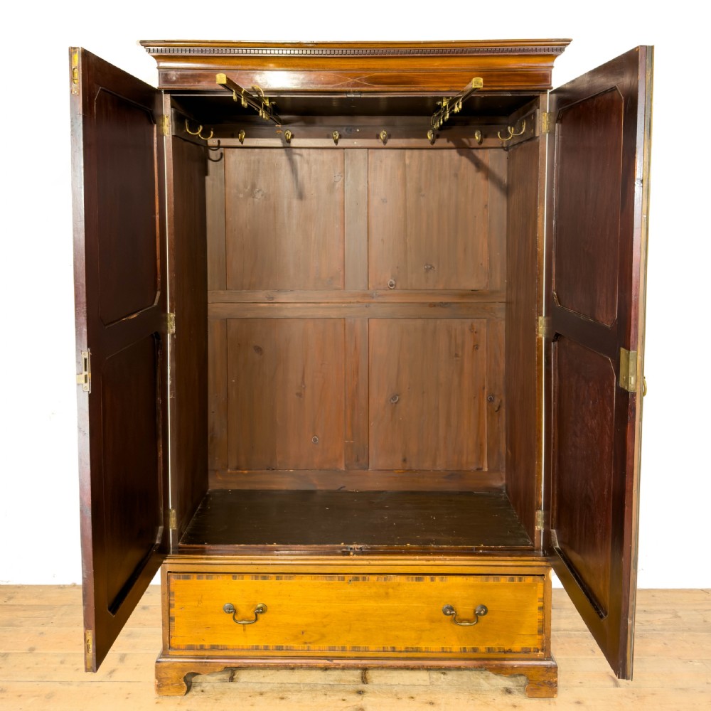 Antique 19th Century Mahogany Wardrobe View VIII