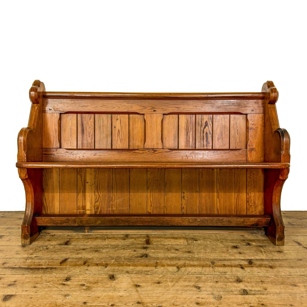 Antique Pine Chapel Pew View III