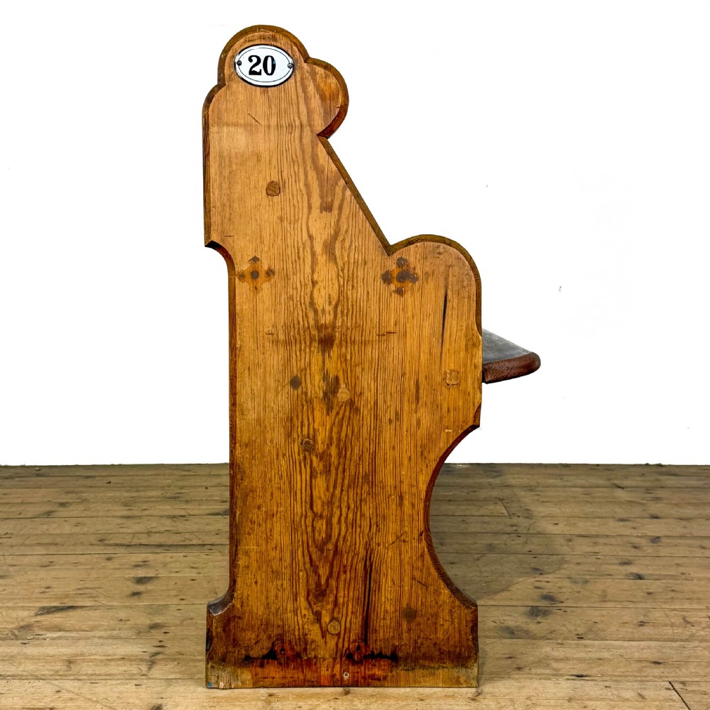 Antique Pine Chapel Pew View VI