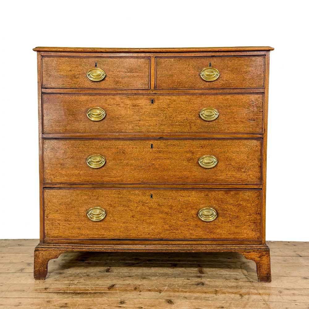 Antique Georgian Oak Chest of Drawers 
