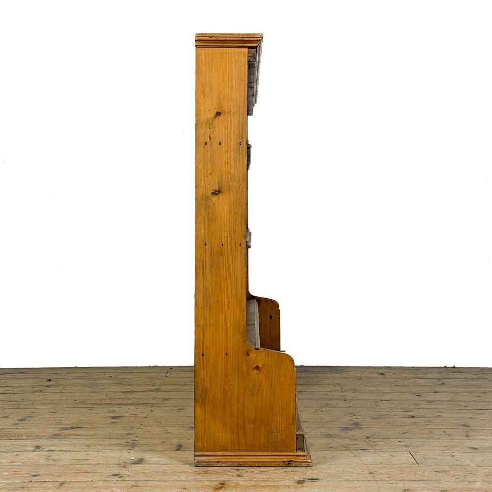 Antique Long Narrow Pine Bookcase
 View V