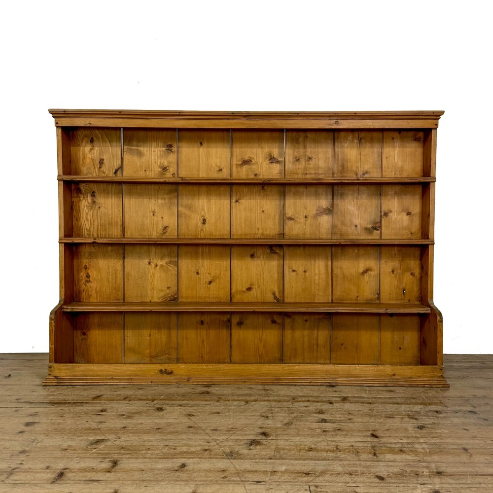 Antique Long Narrow Pine Bookcase
 View VI