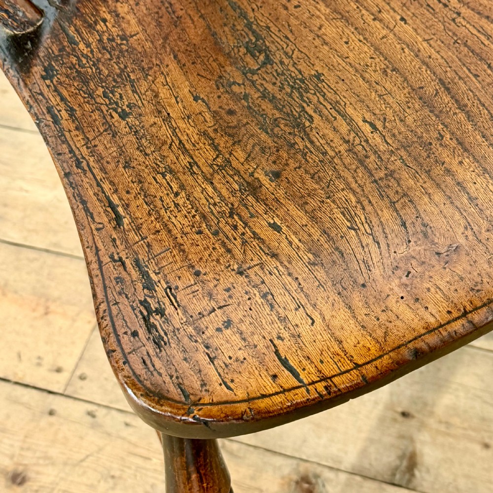 Antique Set of Seven Wheelback Kitchen Chairs
 View X