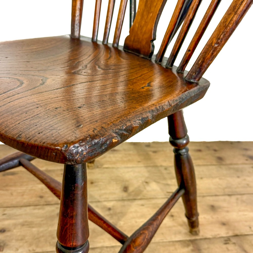 Antique Set of Seven Wheelback Kitchen Chairs
 View XV