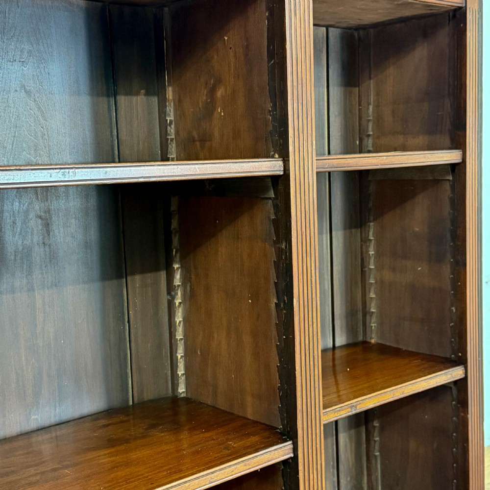 Antique 19th Century Mahogany Break Front Bookcase
 View II